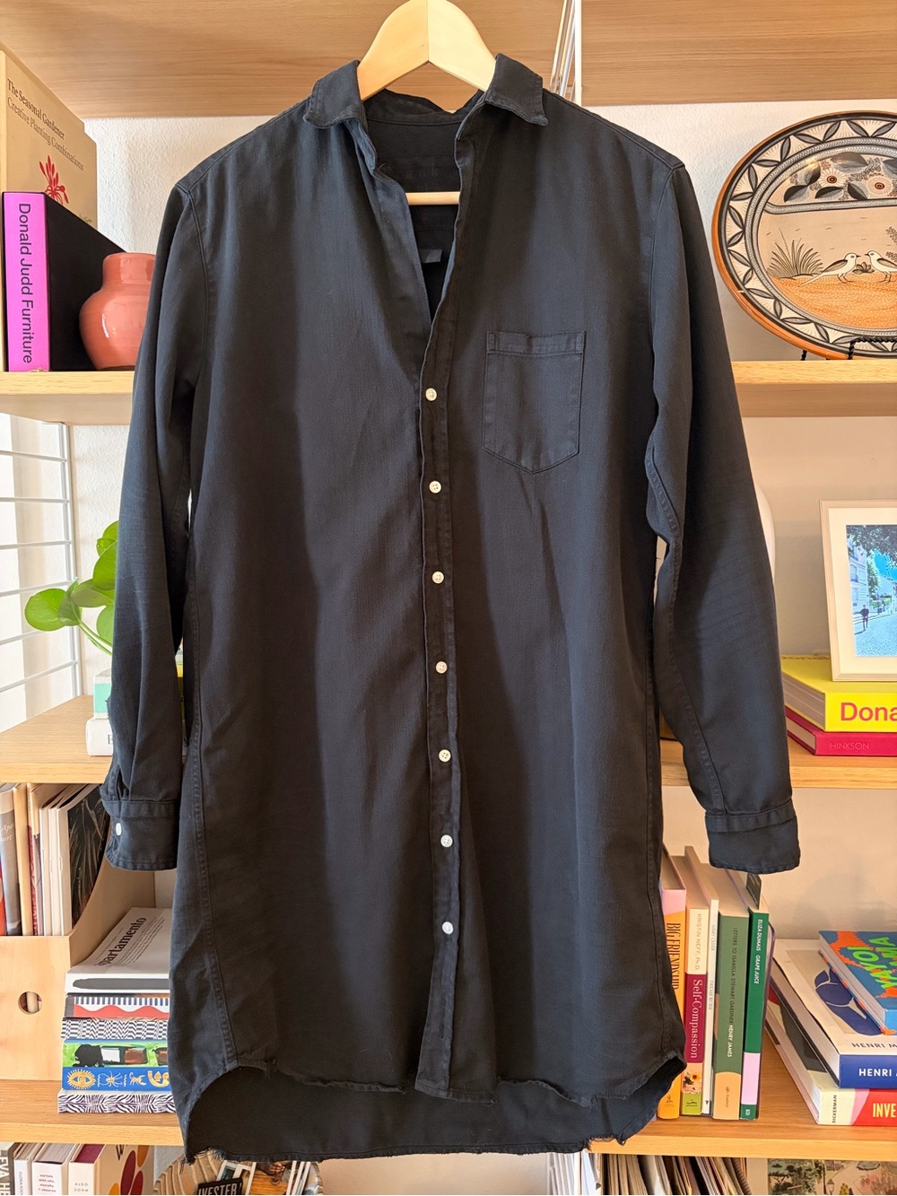 Frank & Eileen Classic Mary Denim Shirtdress Black XS